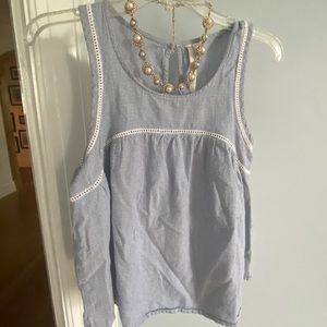 LC Lauren Conrad Chambray Tank